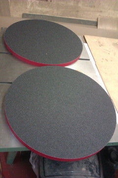 Pair of Radius dishes with sand paper