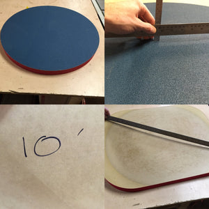 10' Radius Dish with sandpaper or 10' Rectangle Work-board